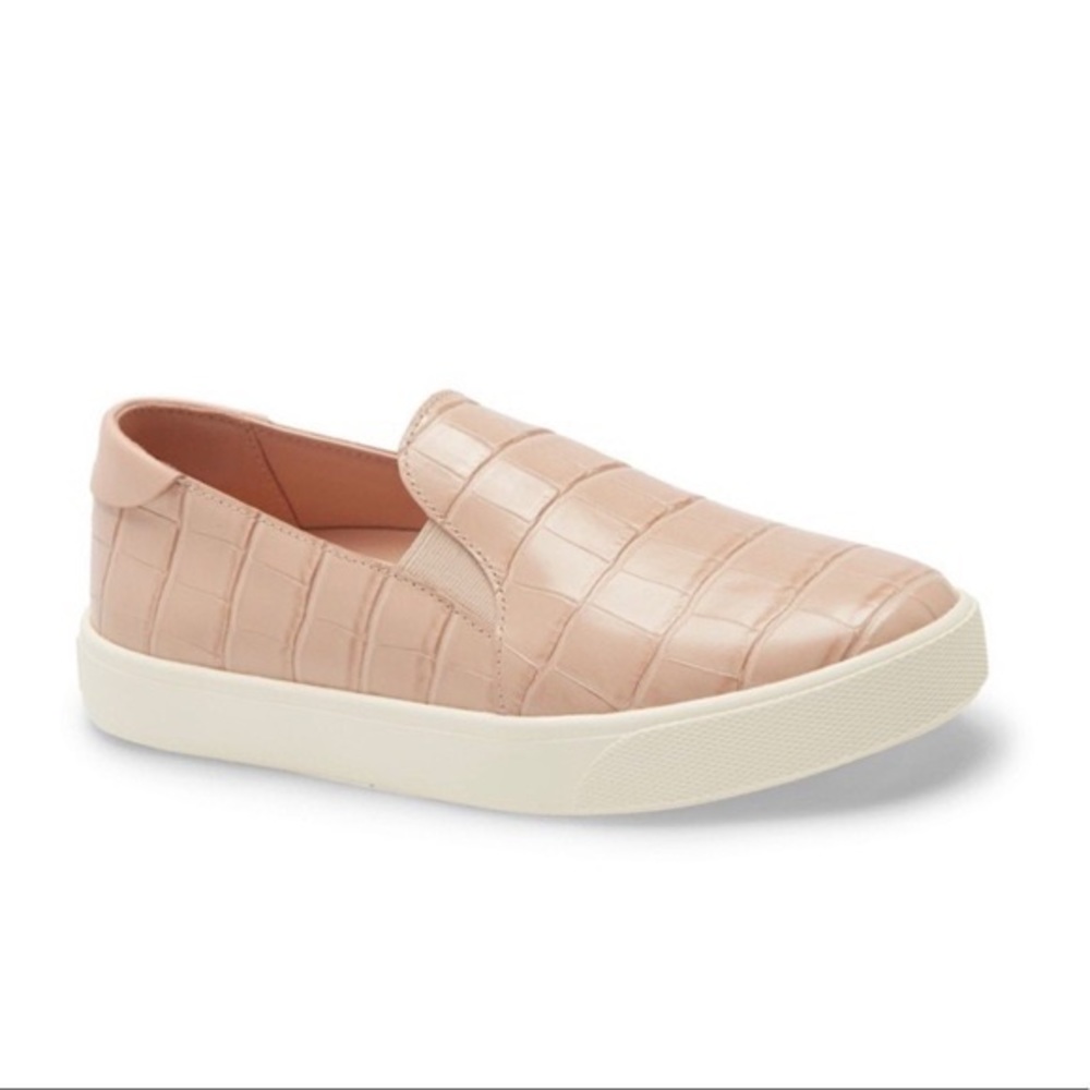 Cole Haan Light Pink Crocodile Leather Slip Ons
